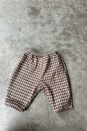 Fleece checker pants