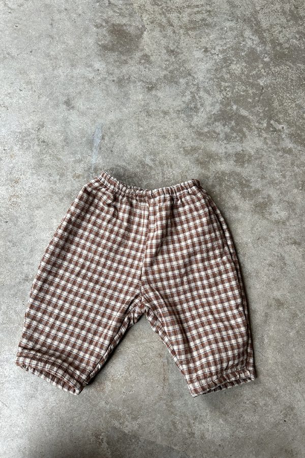 Fleece checker pants