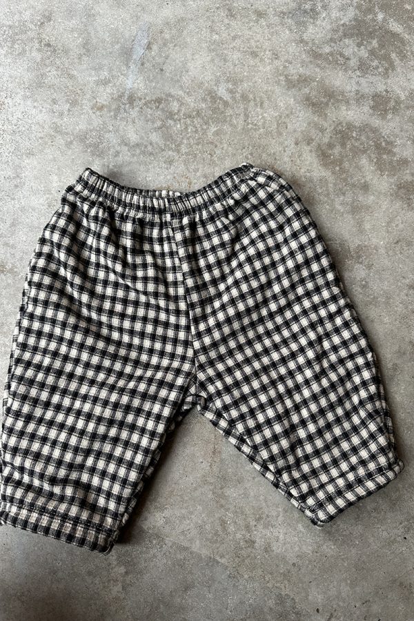 Fleece checker pants