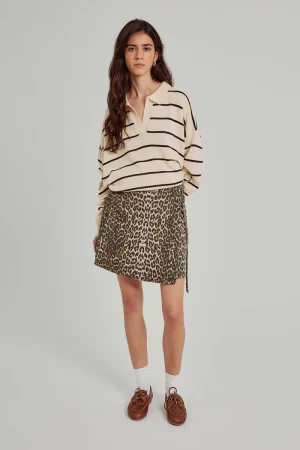 Ninni tie denim skirt
